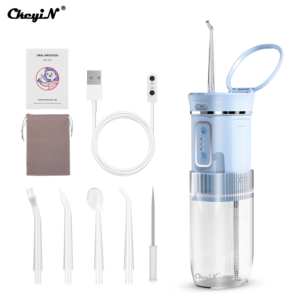 Mô tả CkeyiN Máy tăm nước 3 chế độ có thể sạc lại tiện lợi chuyên dụng chăm sóc răng miệng KQ136 DG003 - 7