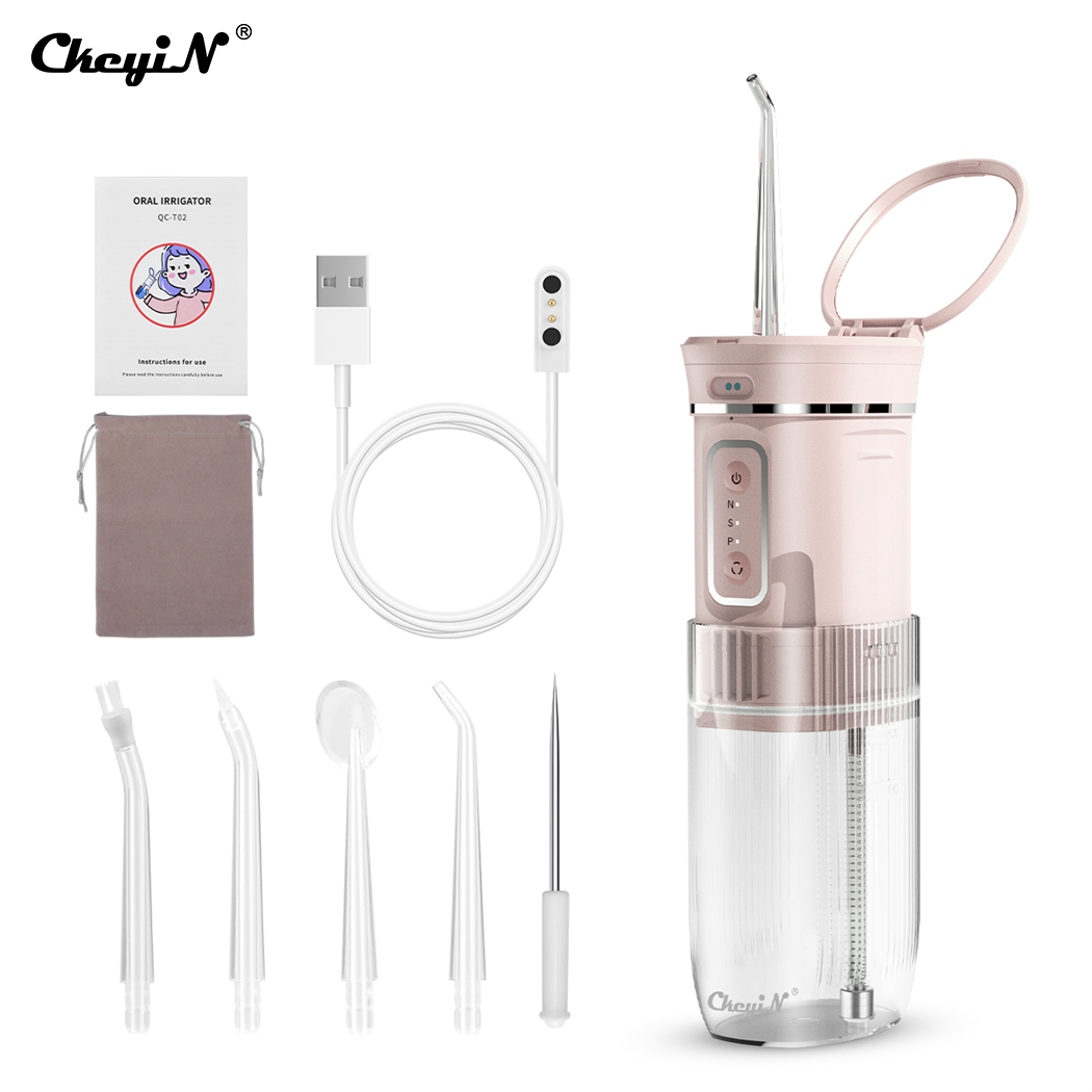 Mô tả CkeyiN Máy tăm nước 3 chế độ có thể sạc lại tiện lợi chuyên dụng chăm sóc răng miệng KQ136 DG003 - 8