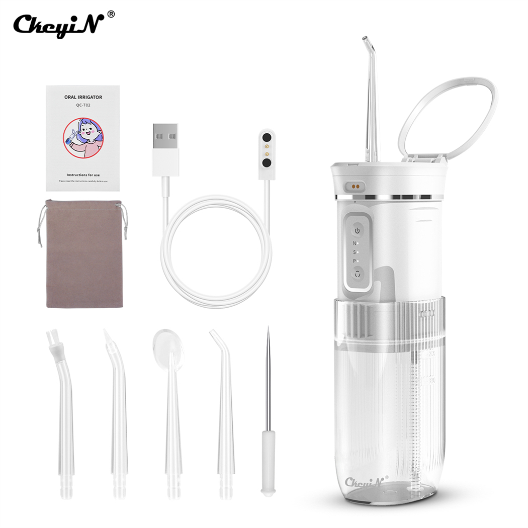 Mô tả CkeyiN Máy tăm nước 3 chế độ có thể sạc lại tiện lợi chuyên dụng chăm sóc răng miệng KQ136 DG003 - 9