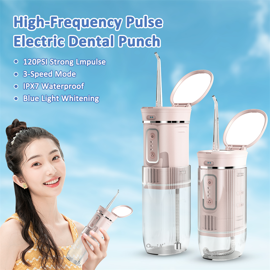 Mô tả CkeyiN Máy tăm nước 3 chế độ có thể sạc lại tiện lợi chuyên dụng chăm sóc răng miệng KQ136 DG003 - 5
