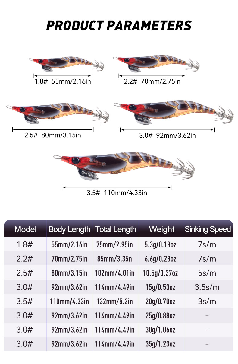 Mô tả Kingdom EGI SHRIMPER Mồi Câu Cá 55mm 70mm 80mm 92mm 110mm Mồi Mực Dẫn Eging Mồi Chìm Mực Jig Mồi Tôm Mồi Mồi Mồi Mồi Mồi Mồi Mồi Mồi Wobblers - 5