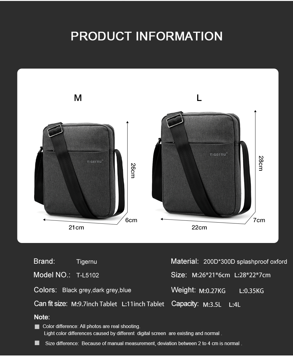 Mô tả Tigernu 5102 Túi Messenger Chống Nước Chống Sốc 11 inch - 3