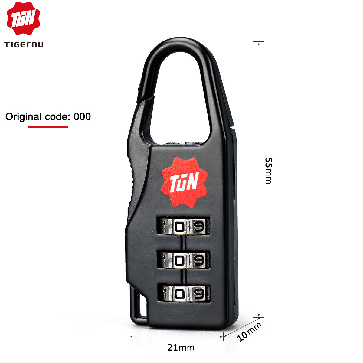 Mô tả Tigernu 001 Khóa Ba Lô Kết Hợp An Toàn Có Khóa - 3