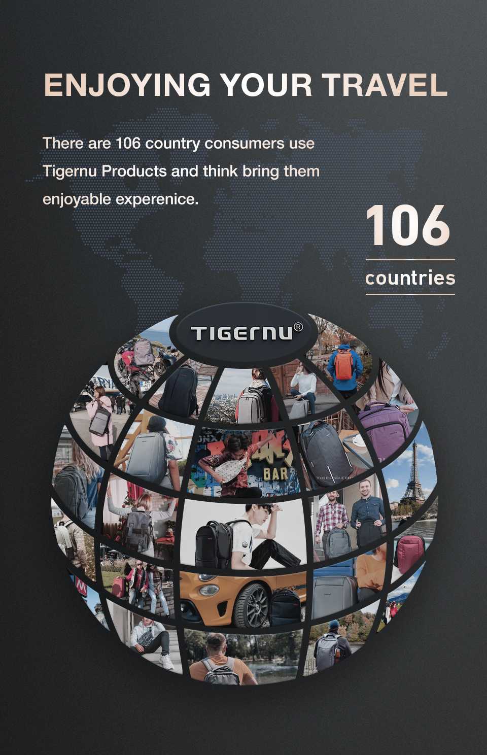 Mô tả 【Local Delivery】Tigernu 3090b Balo  dành cho nữ thiết kế chống trộm hợp thời trang - 11