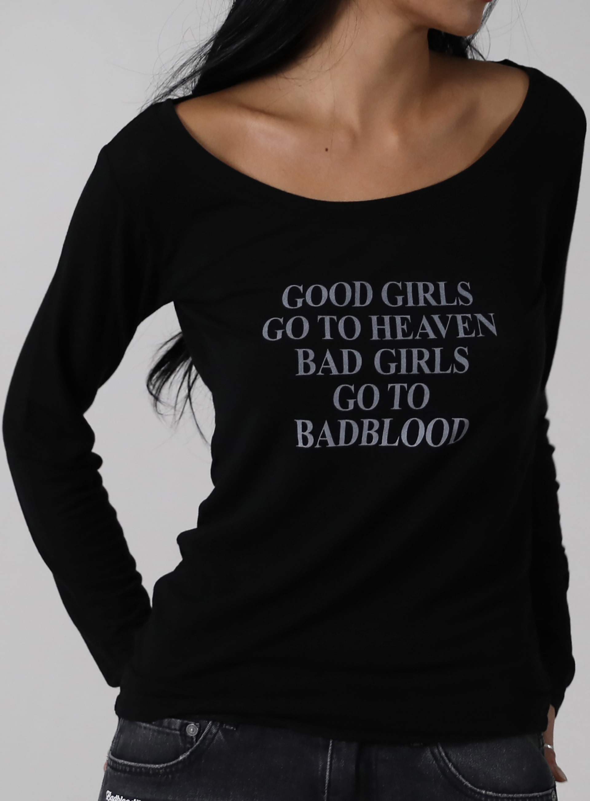 【BADBLOOD】 Bad Girls Loose Fit Top - Black BAD BLOOD Bad Girls Loose Fit Top - Black – SeoulSeoul