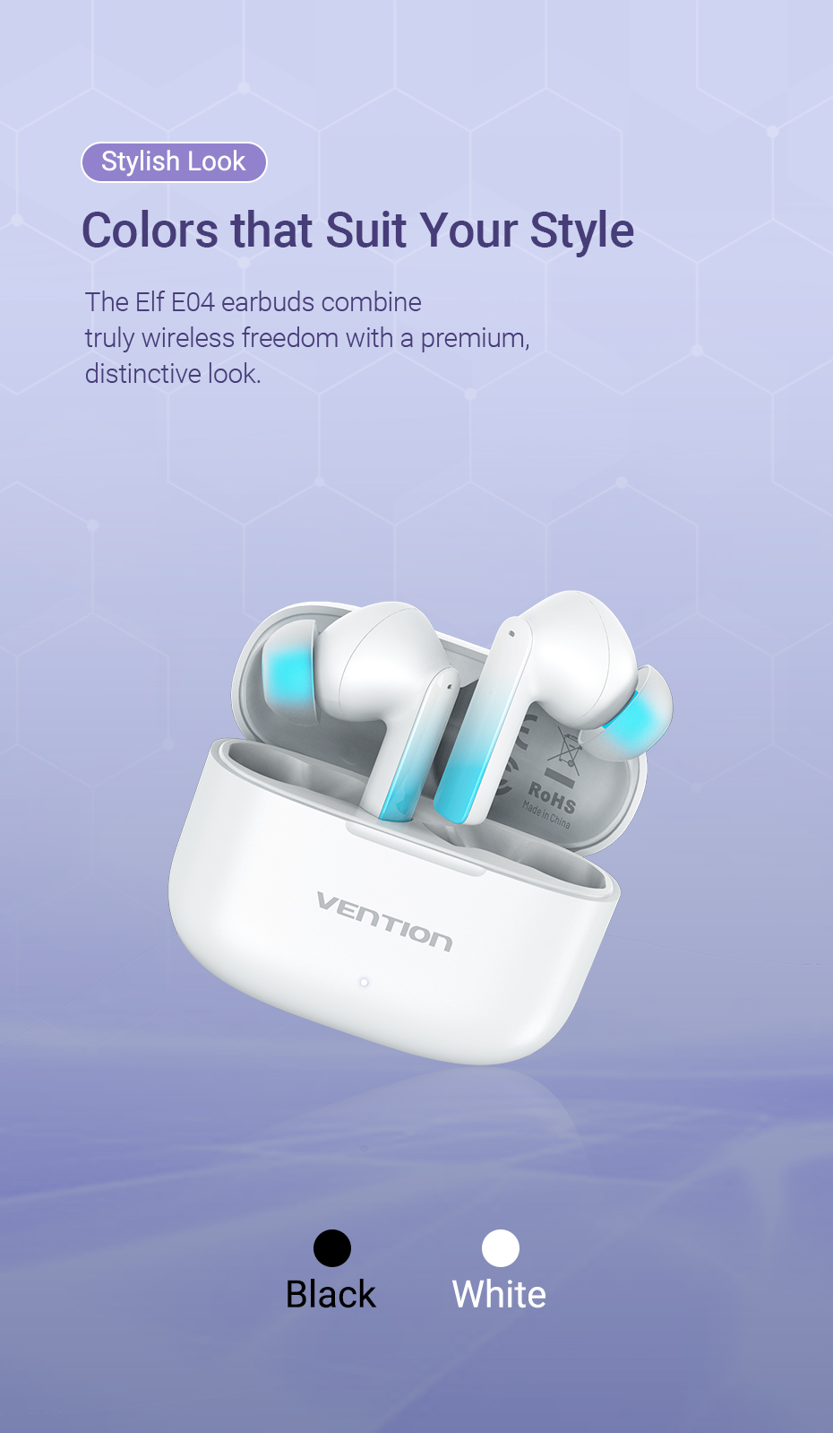 Mô tả Tai Nghe Không Dây Vention Elf E04 TWS IPX5 Bluetooth 5.3 TWS HD Âm Thanh Nổi Thấp Kèm Mic - 3