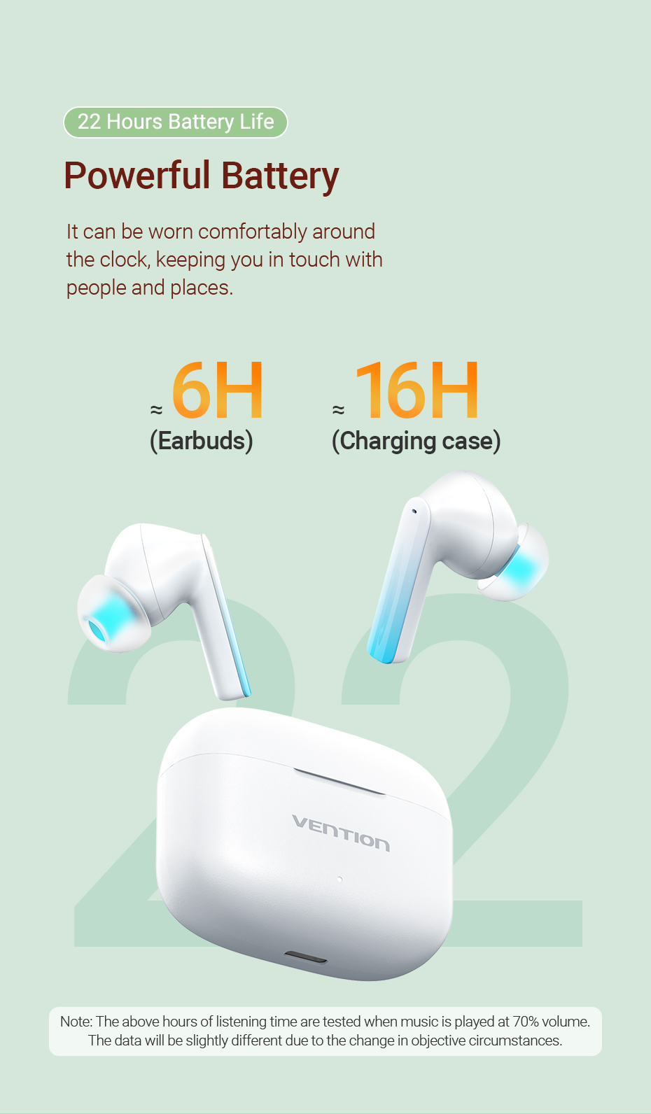 Mô tả Tai Nghe Không Dây Vention Elf E04 TWS IPX5 Bluetooth 5.3 TWS HD Âm Thanh Nổi Thấp Kèm Mic - 8