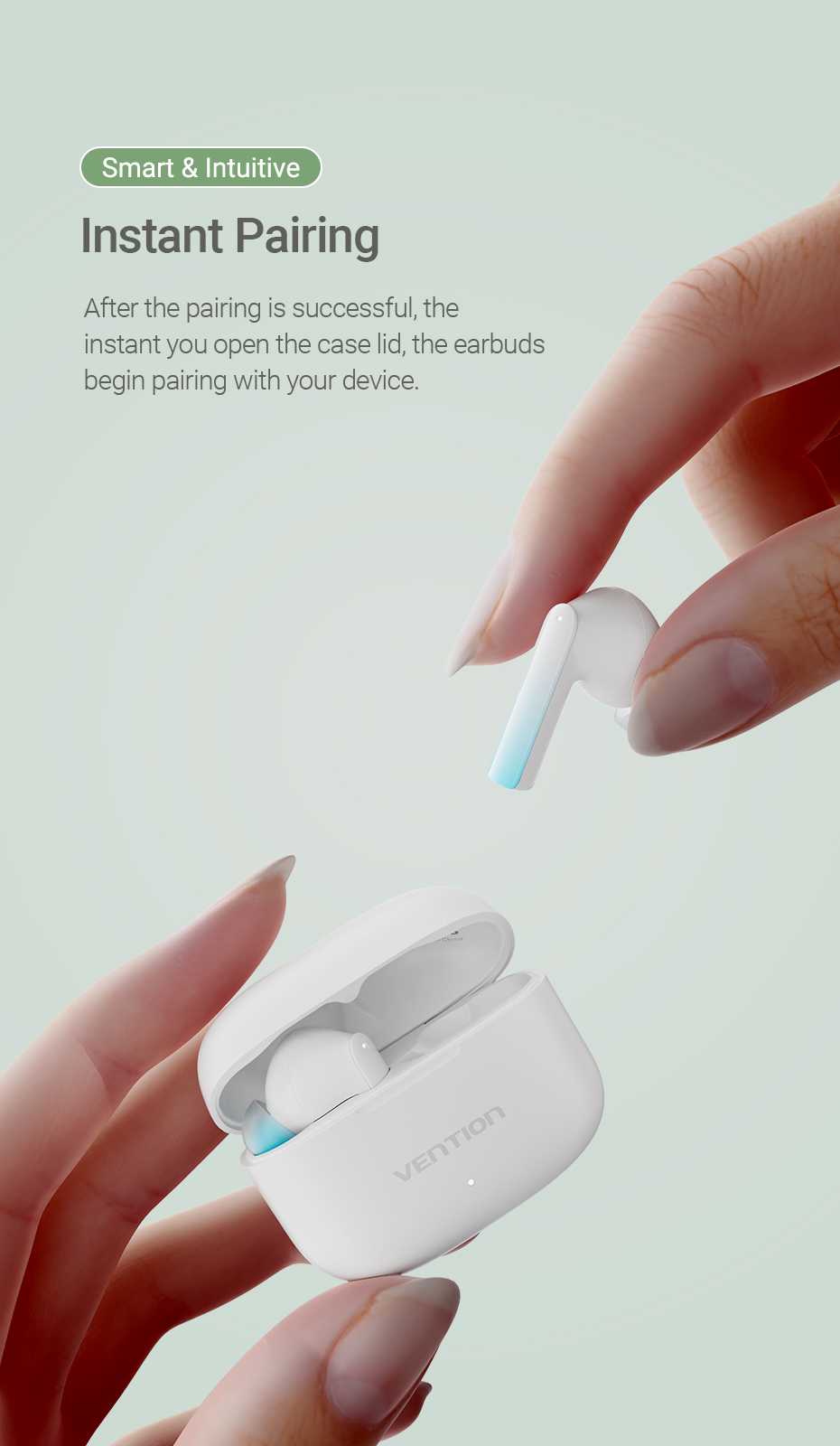 Mô tả Tai Nghe Không Dây Vention Elf E04 TWS IPX5 Bluetooth 5.3 TWS HD Âm Thanh Nổi Thấp Kèm Mic - 10