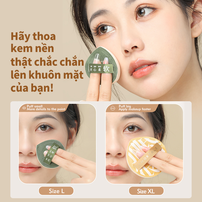 Hộp Mút Cushion + 2 Mút XL AMORTALS – Chính Hãng, Siêu Mềm Lớn Tán Nền ...