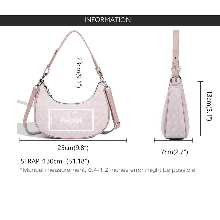 Mô tả David Jones Paris Nữ Kích Thước Nhỏ Cứng Hobo Túi Đeo Ngang Túi Đeo Vai pu Da Nữ Mềm Mại Và Mỏng Túi - 4