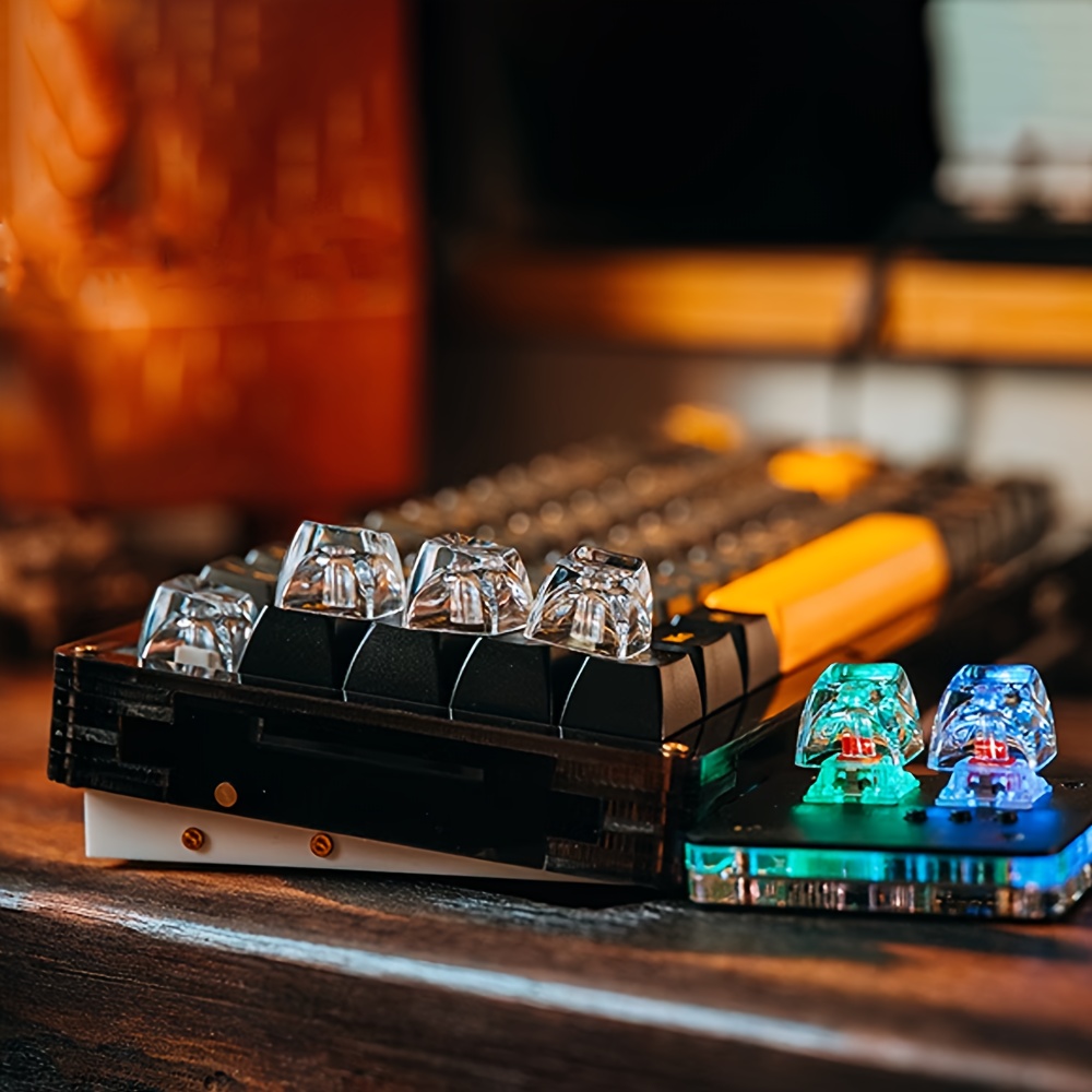 Keycaps bàn phím cơ hoàn toàn trong suốt, (chỉ keycaps) keycaps máy ...