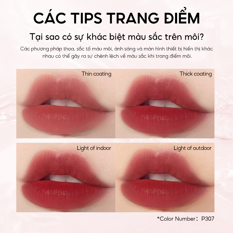 Mô tả COMBO -Son COLORKEY Watery Matte Lip Tint, Son môi dạng lỏng trang điểm môi chống thấm và mờ - 4