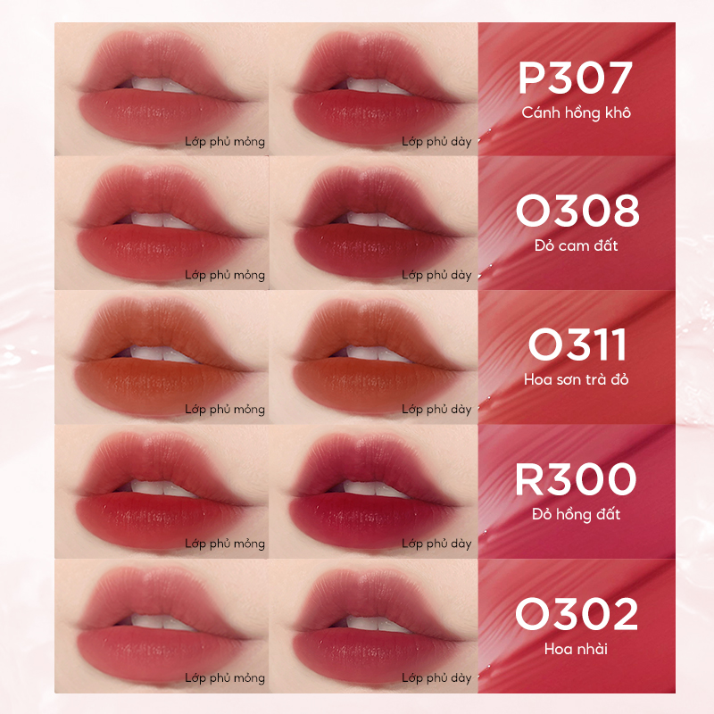 Mô tả COMBO -Son COLORKEY Watery Matte Lip Tint, Son môi dạng lỏng trang điểm môi chống thấm và mờ - 5