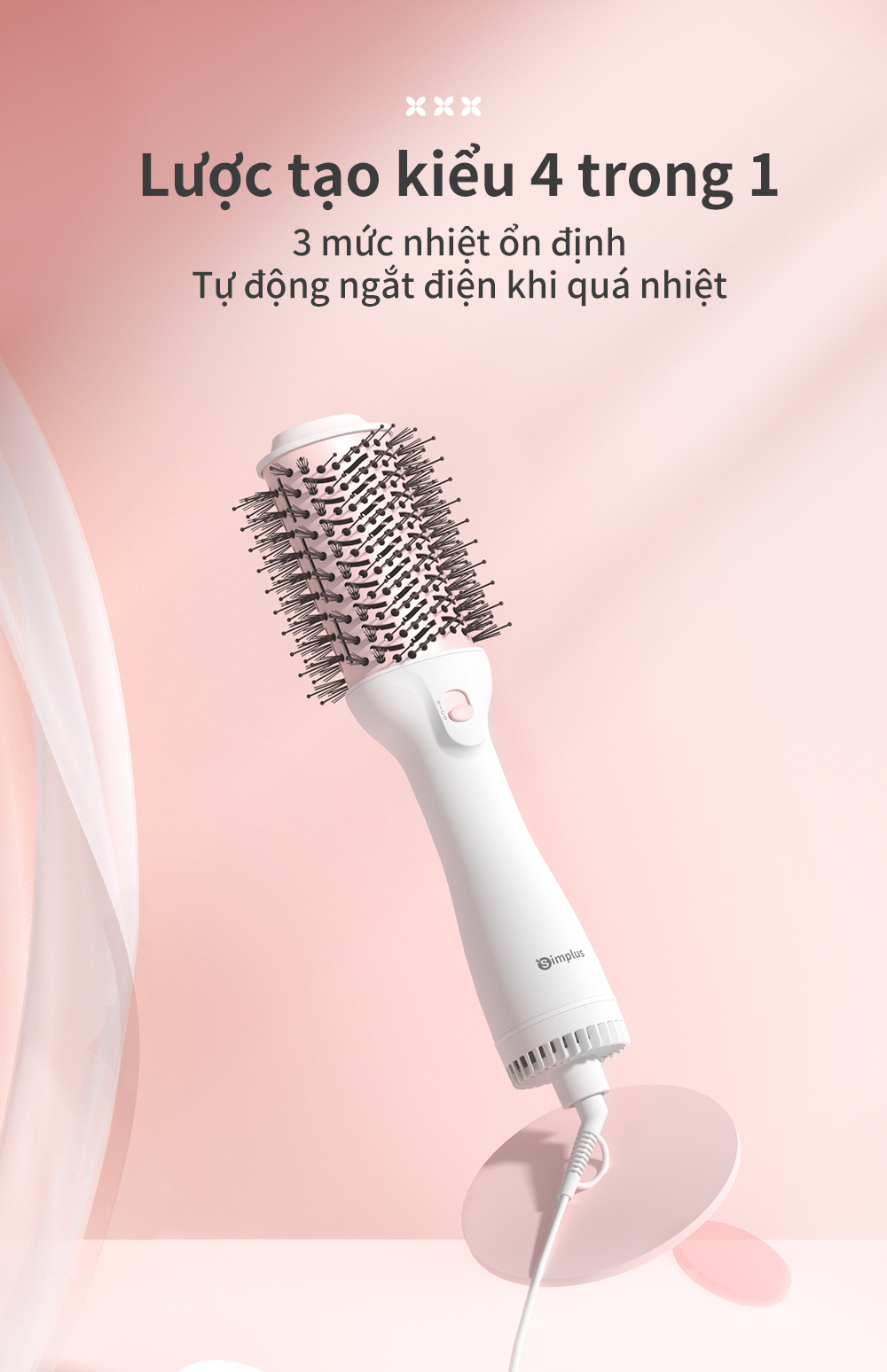 Simplus Lược Điện Tạo Kiểu Sấy Khô Đa Năng Bảo Hành 1 Năm 1 Đổi 1 ...