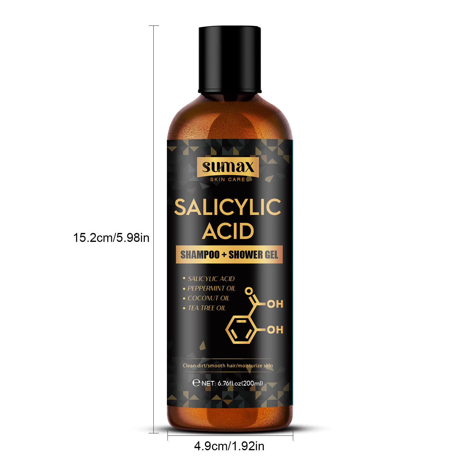 Mô tả Sữa tắm 2 trong 1 Sumax Salicylic acid 200ml sữa tắm nam dưỡng ẩm cho da, làm sạch da và để lại hương thơm cơ thể làm dịu cơ thể và tâm trí - 5