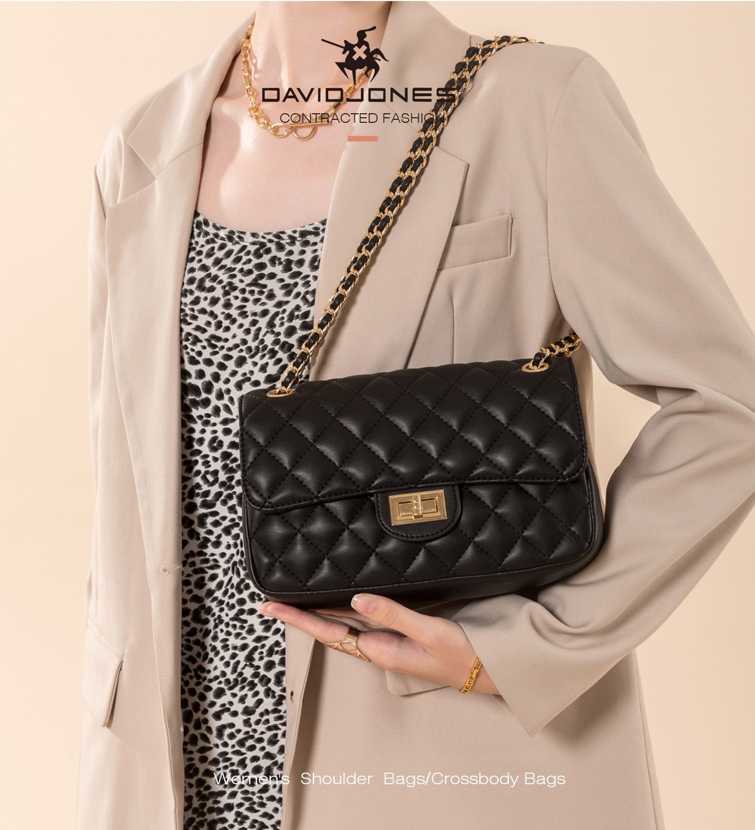 Mô tả David Jones Paris 2025 Xuân Hè Bộ Sưu Tập Mới Thiết Kế Nữ Túi Đeo Ngang Thiết Kế Khâu Da pu Nữ Mềm Mại Và Mềm Mại - 2