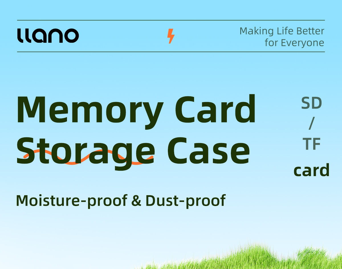 Mô tả Hộp đựng thẻ Llano Hộp đựng thẻ nhớ chống nước & chống sốc cho thẻ SD / Micro SD TF Hộp đựng thẻ lưu trữ Hộp bảo vệ có nhãn - 1