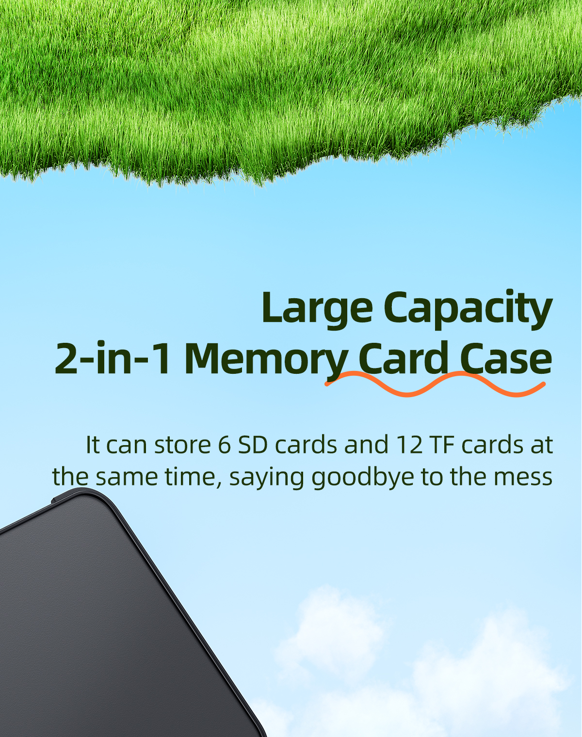 Mô tả Hộp đựng thẻ Llano Hộp đựng thẻ nhớ chống nước & chống sốc cho thẻ SD / Micro SD TF Hộp đựng thẻ lưu trữ Hộp bảo vệ có nhãn - 3
