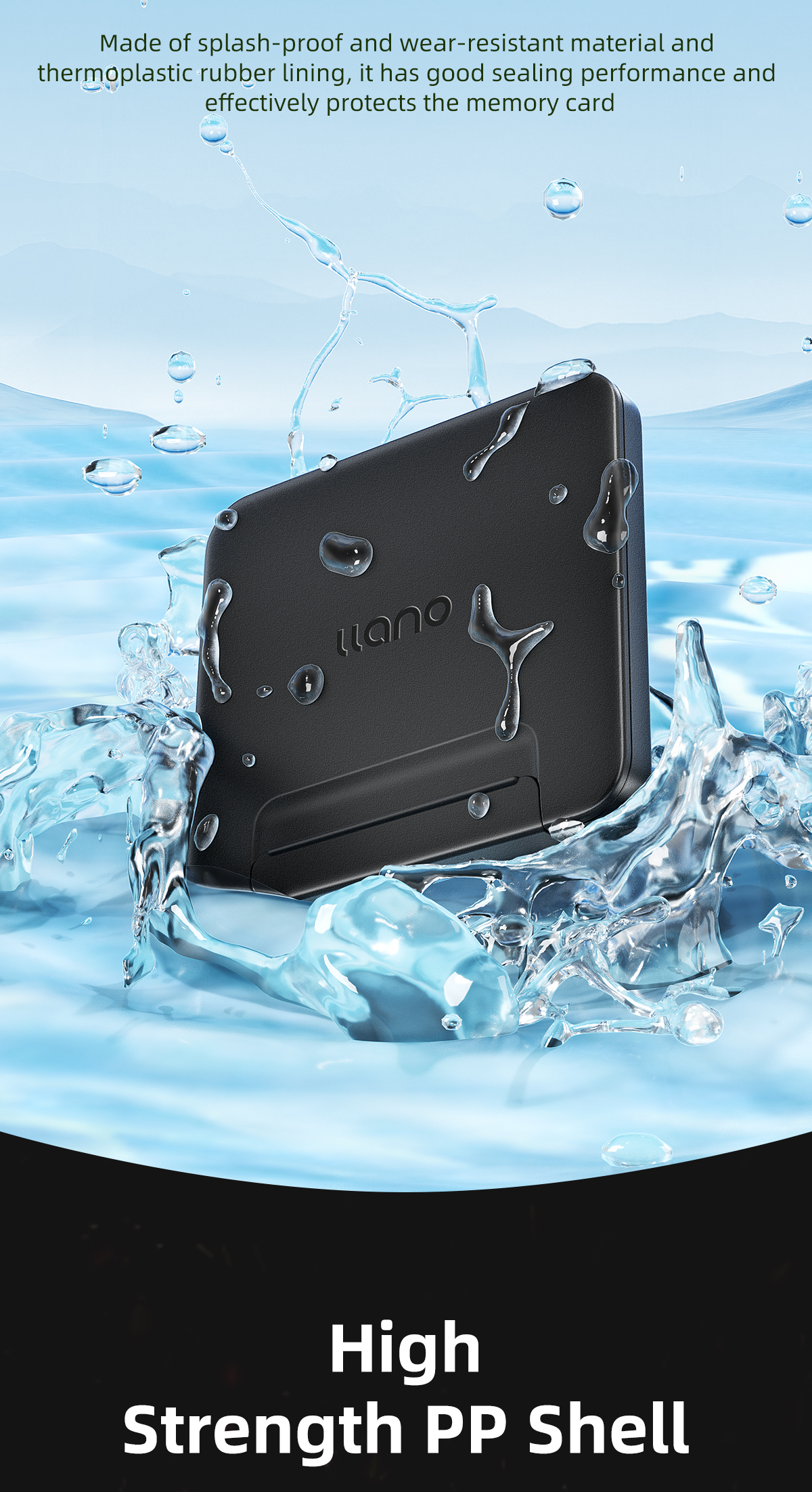 Mô tả Hộp đựng thẻ Llano Hộp đựng thẻ nhớ chống nước & chống sốc cho thẻ SD / Micro SD TF Hộp đựng thẻ lưu trữ Hộp bảo vệ có nhãn - 6