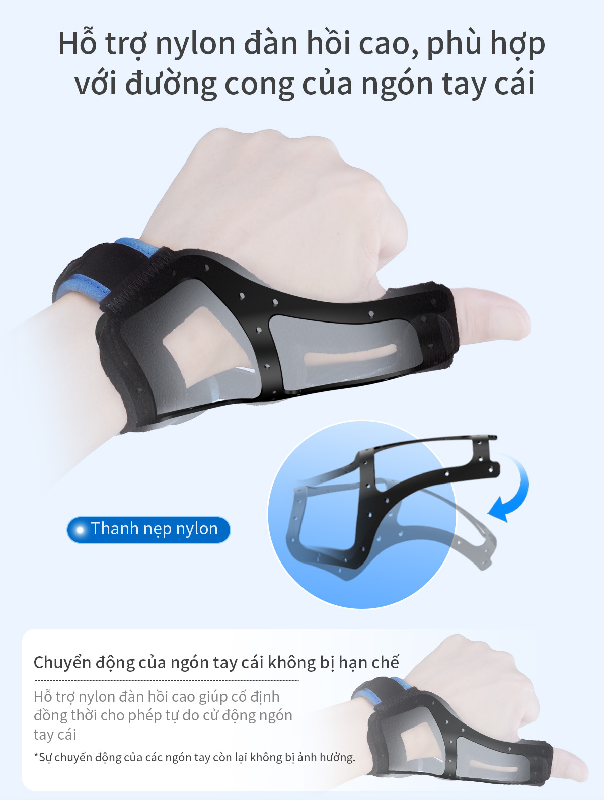 Mô tả Dụng cụ đeo ngón tay cái VELPEAU - thanh nẹp Spica có thể đảo chiều cổ tay và ngón tay, đai đeo hỗ trợ CMC, dụng cụ giữ ổn định cho ngón tay, De Quervain's, viêm khớp, viêm gân, giảm đau ống cổ tay - 5