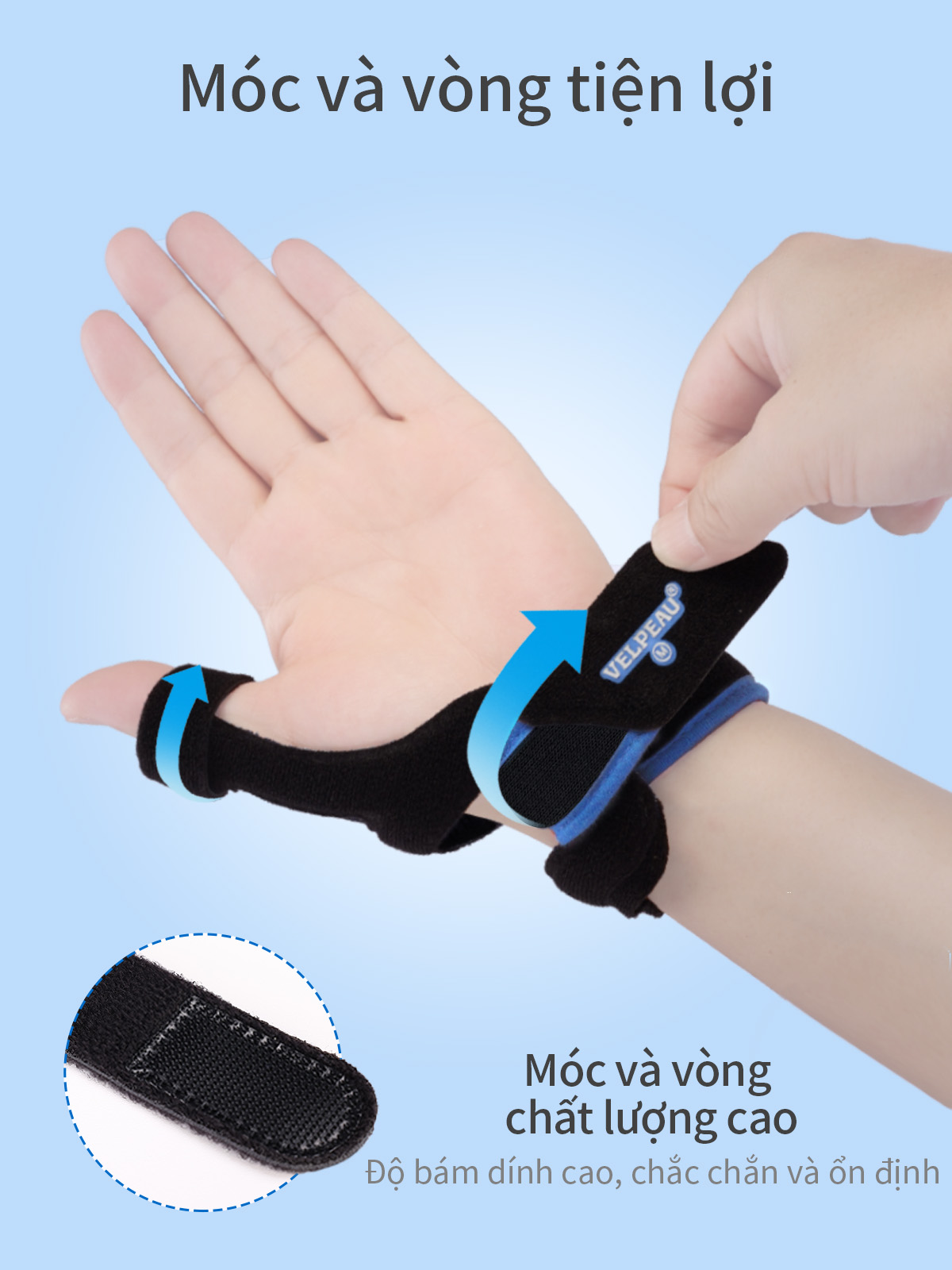 Mô tả Dụng cụ đeo ngón tay cái VELPEAU - thanh nẹp Spica có thể đảo chiều cổ tay và ngón tay, đai đeo hỗ trợ CMC, dụng cụ giữ ổn định cho ngón tay, De Quervain's, viêm khớp, viêm gân, giảm đau ống cổ tay - 8
