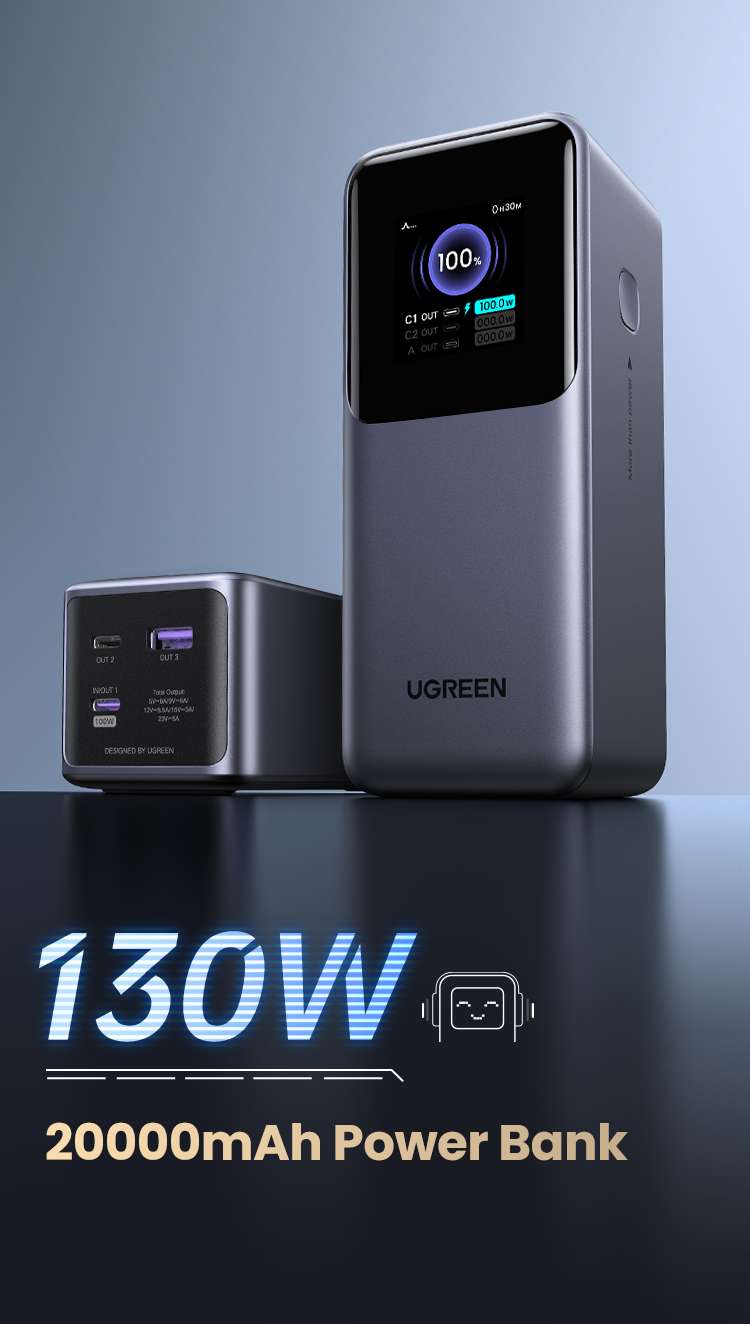 Ugreen 130W 20000mAh |25000mAh 200W Laptop Power Bank Sạc Siêu Nhanh 100W PD3.1 Cho Macbook Air / Pro Lenovo cho iPhone 18 Pro Max iPhone 17 Pro Max – ảnh mô tả chi tiết 24