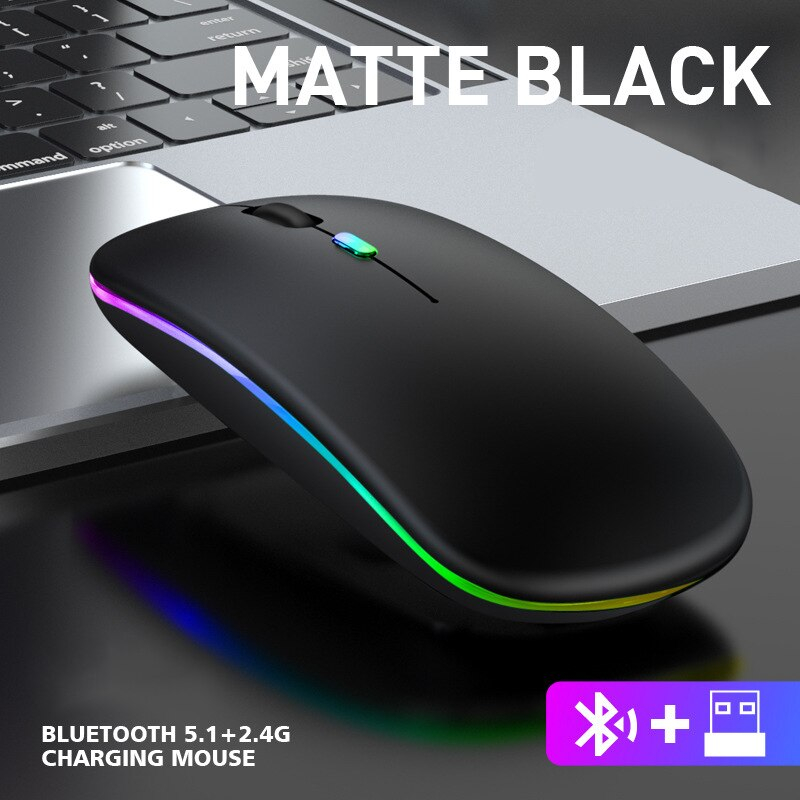 Mô tả Chuột không dây 2.4G có đầu thu Mini USB, Chuột quang công thái học 2.4G, Chuột máy tính cho máy tính xách tay, PC, Máy tính, Chromebook, Notebook - 1
