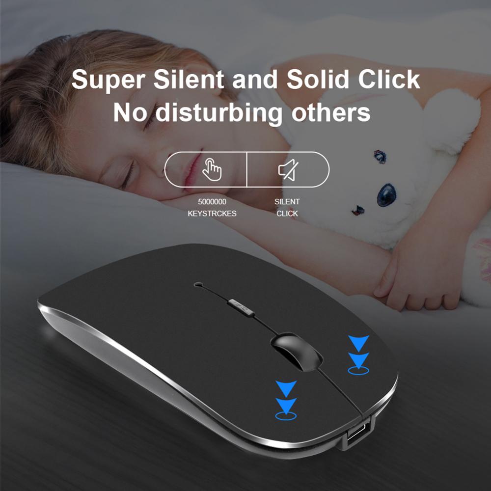 Mô tả Chuột không dây 2.4G có đầu thu Mini USB, Chuột quang công thái học 2.4G, Chuột máy tính cho máy tính xách tay, PC, Máy tính, Chromebook, Notebook - 3