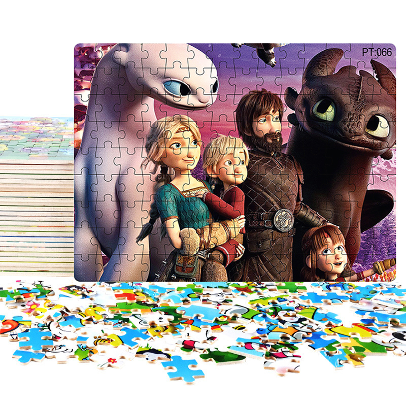 Mô tả Bộ lắp ráp cho bé Anime Hoạt hình Câu đố cho bé Bộ đồ chơi giáo dục 126 chiếc Giấy dày Xếp hình cho bé Quà tặng sinh nhật - 1
