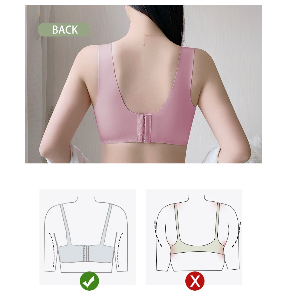 Mô tả Fallsweet Bigsize Thước Mỏng Cốc Áo Ngực Nữ Không Dây Push Up Bralette Nữ Thoáng Khí Vest - 4