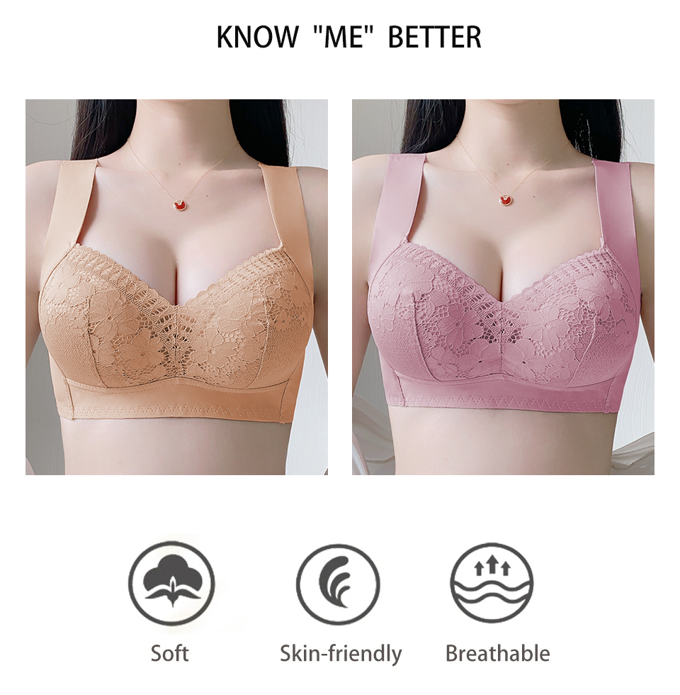 Mô tả Fallsweet Bigsize Thước Mỏng Cốc Áo Ngực Nữ Không Dây Push Up Bralette Nữ Thoáng Khí Vest - 5