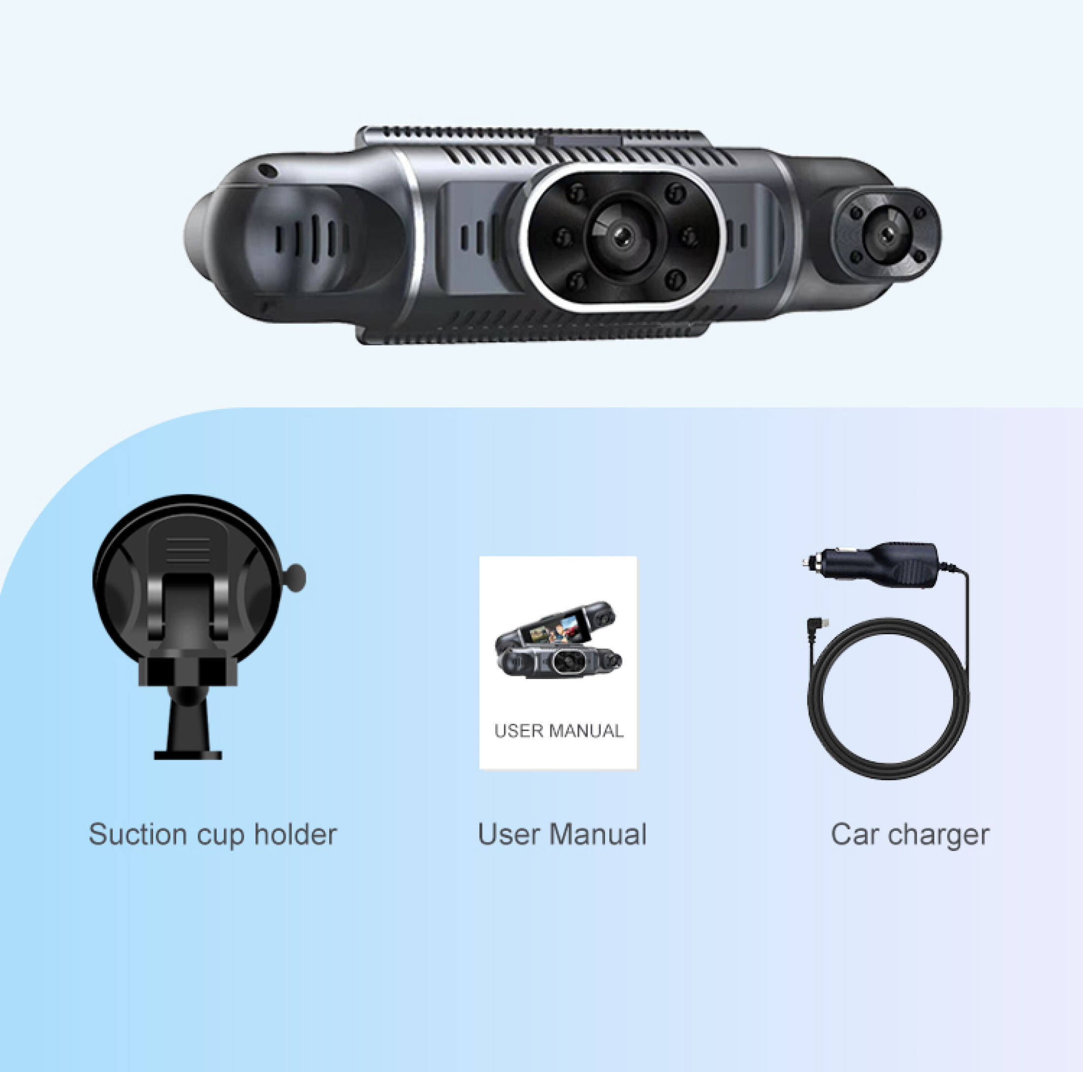 Camera hành trình Ekleva 4 kênh kích thước