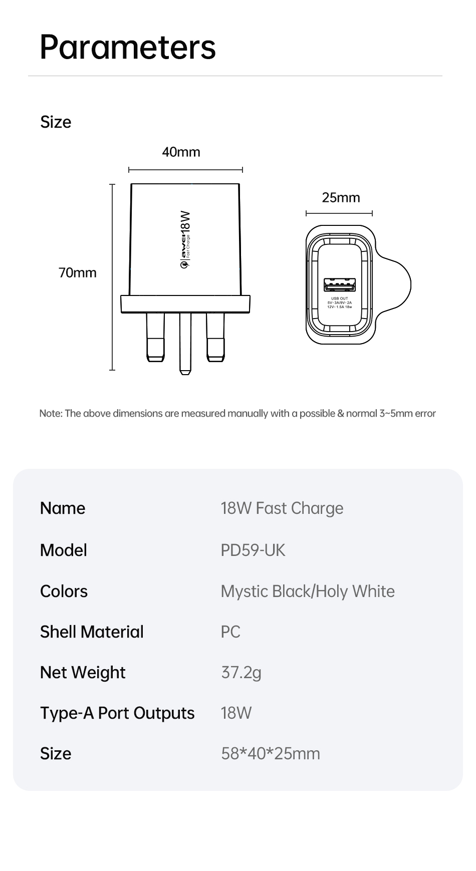 Mô tả Bộ Sạc Nhanh Awei PD59 18W USB - An Toàn, Ổn Định Cho Điện Thoại Thông Minh - 10