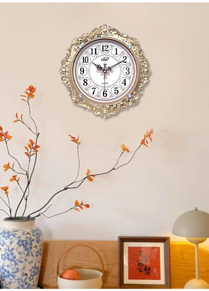 Đồng hồ treo tường Art Deco Đồng hồ thạch anh hoạt động bằng pin im ...