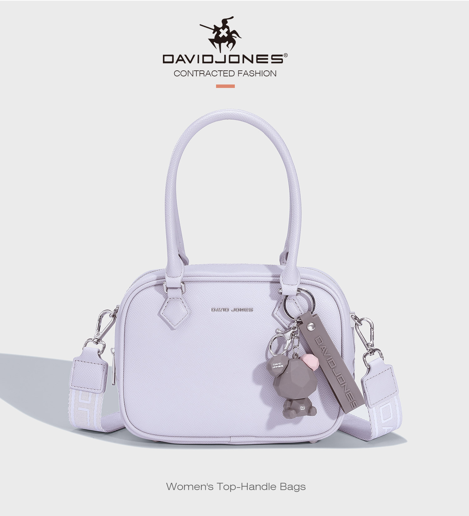 Mô tả David Jones Paris 2025 Xuân Hè Bộ Sưu Tập Mới Thiết Kế Nữ Túi Đeo Top-Handle Da pu Nữ Mềm Mại Và Mỏng Túi - 2