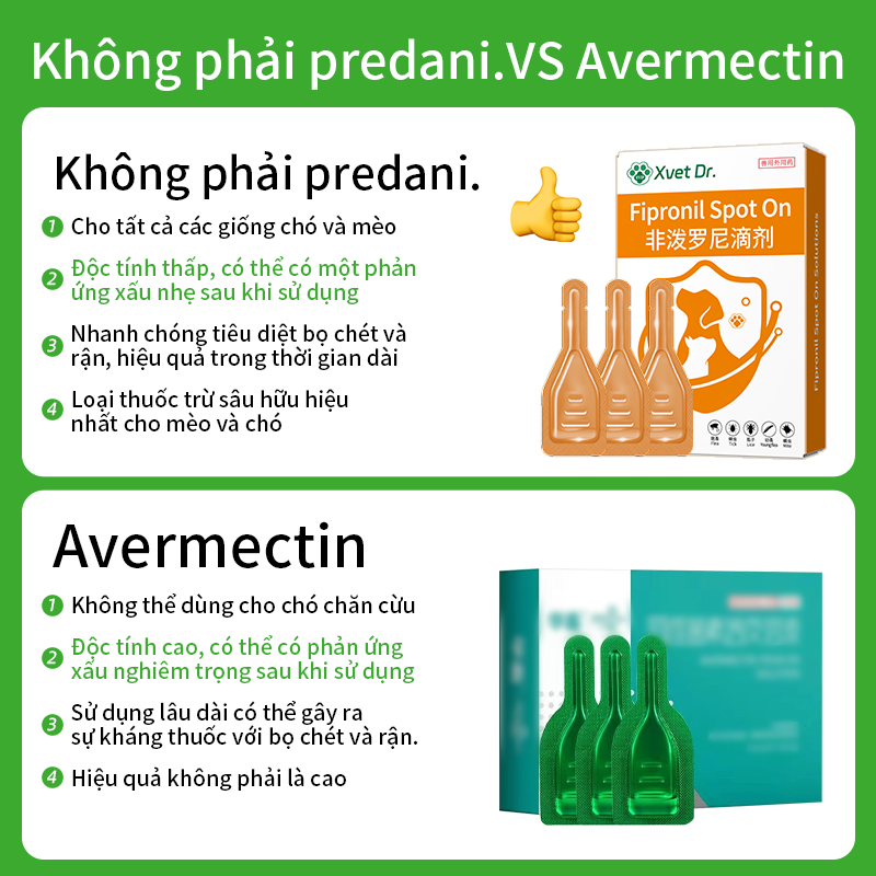 Xvet Tiến sĩ. Thuốc chống bọ ve và bọ chét cho chó mèo Thuốc chống bọ ...