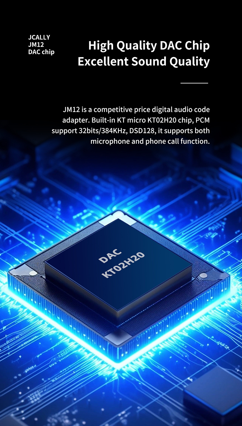 Chip DAC JCALLY JM12 KTO2H20 32bits / 384KH DSD128 Bộ chuyển đổi âm ...