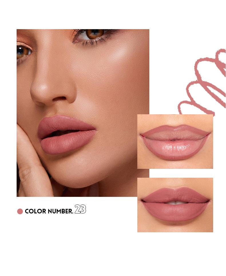 Mô tả Pudaier Creamy 12 Màu Series Lip Liner Set Matte Lipstick Chống Thấm Nước Lâu Dài Son Lót Bộ Phác Thảo Môi Trang Điểm - 6