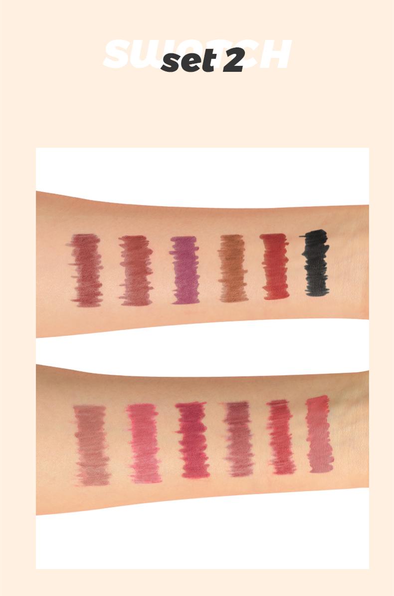 Mô tả Pudaier Creamy 12 Màu Series Lip Liner Set Matte Lipstick Chống Thấm Nước Lâu Dài Son Lót Bộ Phác Thảo Môi Trang Điểm - 8