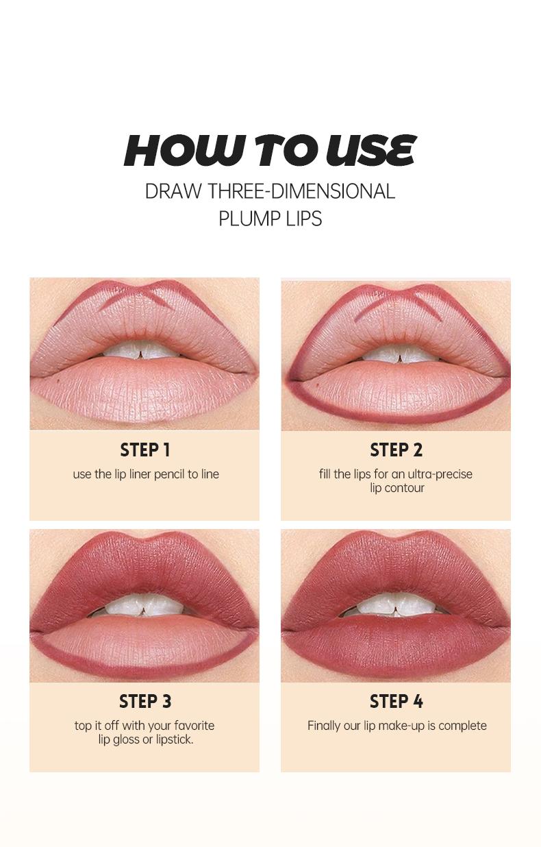 Mô tả Pudaier Creamy 12 Màu Series Lip Liner Set Matte Lipstick Chống Thấm Nước Lâu Dài Son Lót Bộ Phác Thảo Môi Trang Điểm - 3