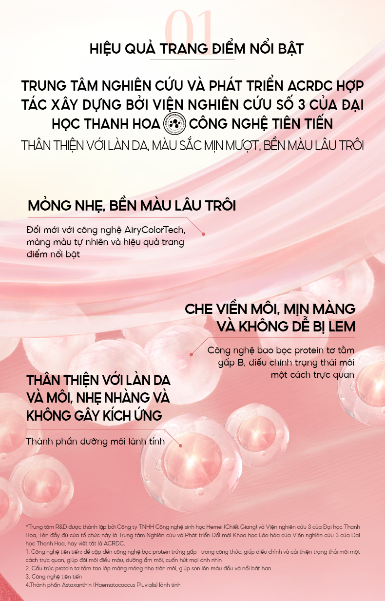 Mô tả Son tint bóng COLORKEY dưỡng ẩm trong suốt mềm mại lâu trôi độ ấm vừa vặn không dính có sắc tố cao - 4