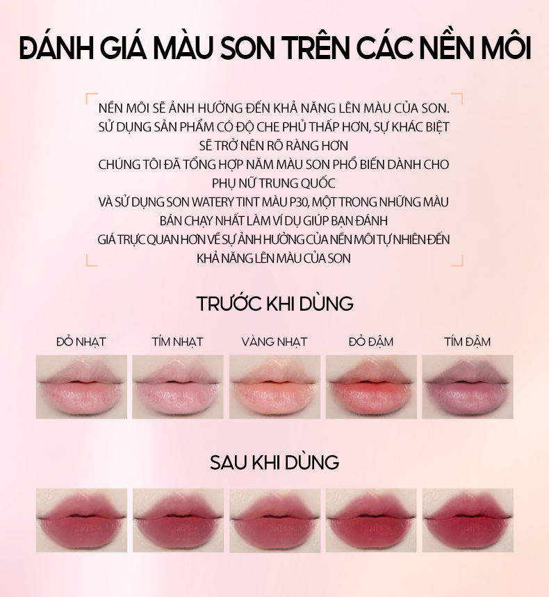 Mô tả Son tint bóng COLORKEY dưỡng ẩm trong suốt mềm mại lâu trôi độ ấm vừa vặn không dính có sắc tố cao - 7
