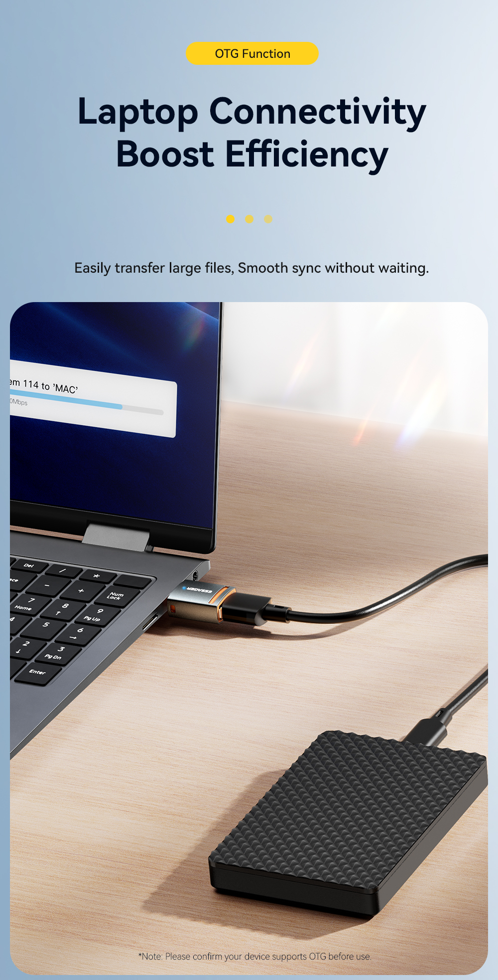 Mô tả Essager 3A type c / micro / USB / L Adapter 5Gbps Truyền Tốc Độ Cao Để Sạc & Truyền Dữ Liệu - 8