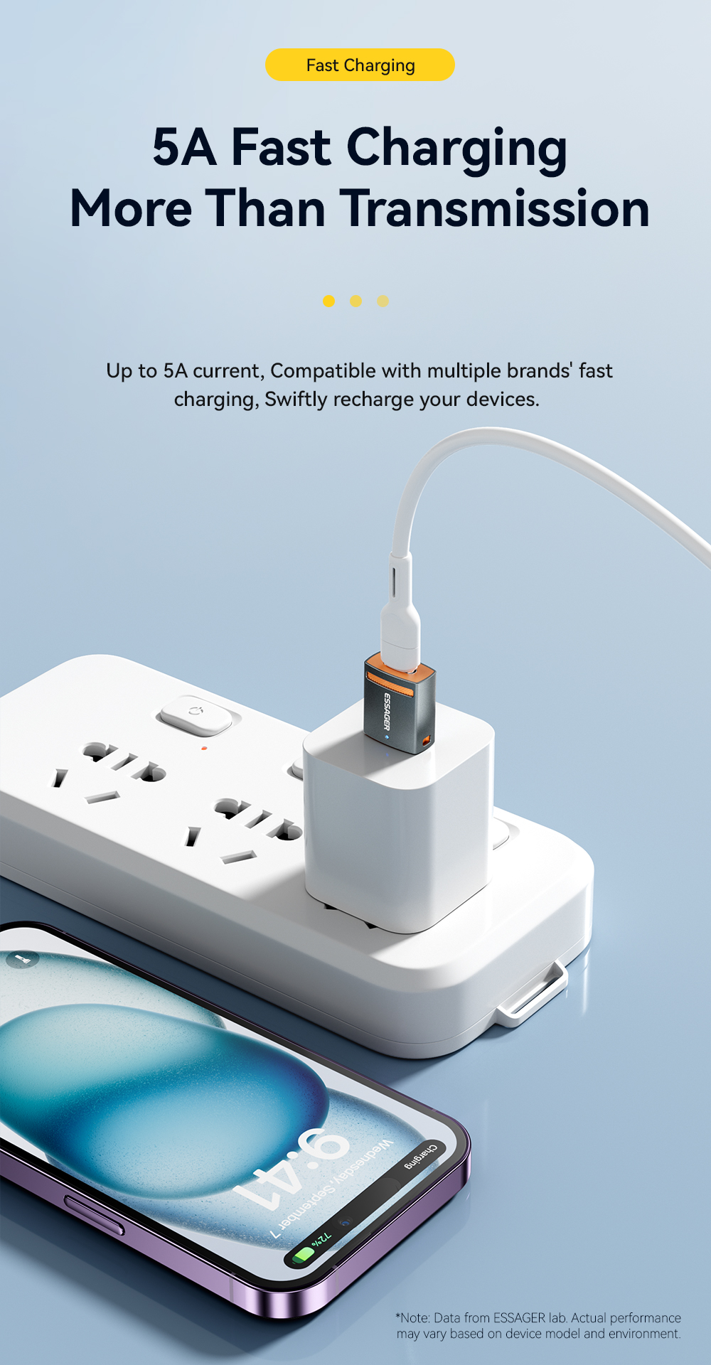 Mô tả Essager 3A type c / micro / USB / L Adapter 5Gbps Truyền Tốc Độ Cao Để Sạc & Truyền Dữ Liệu - 10
