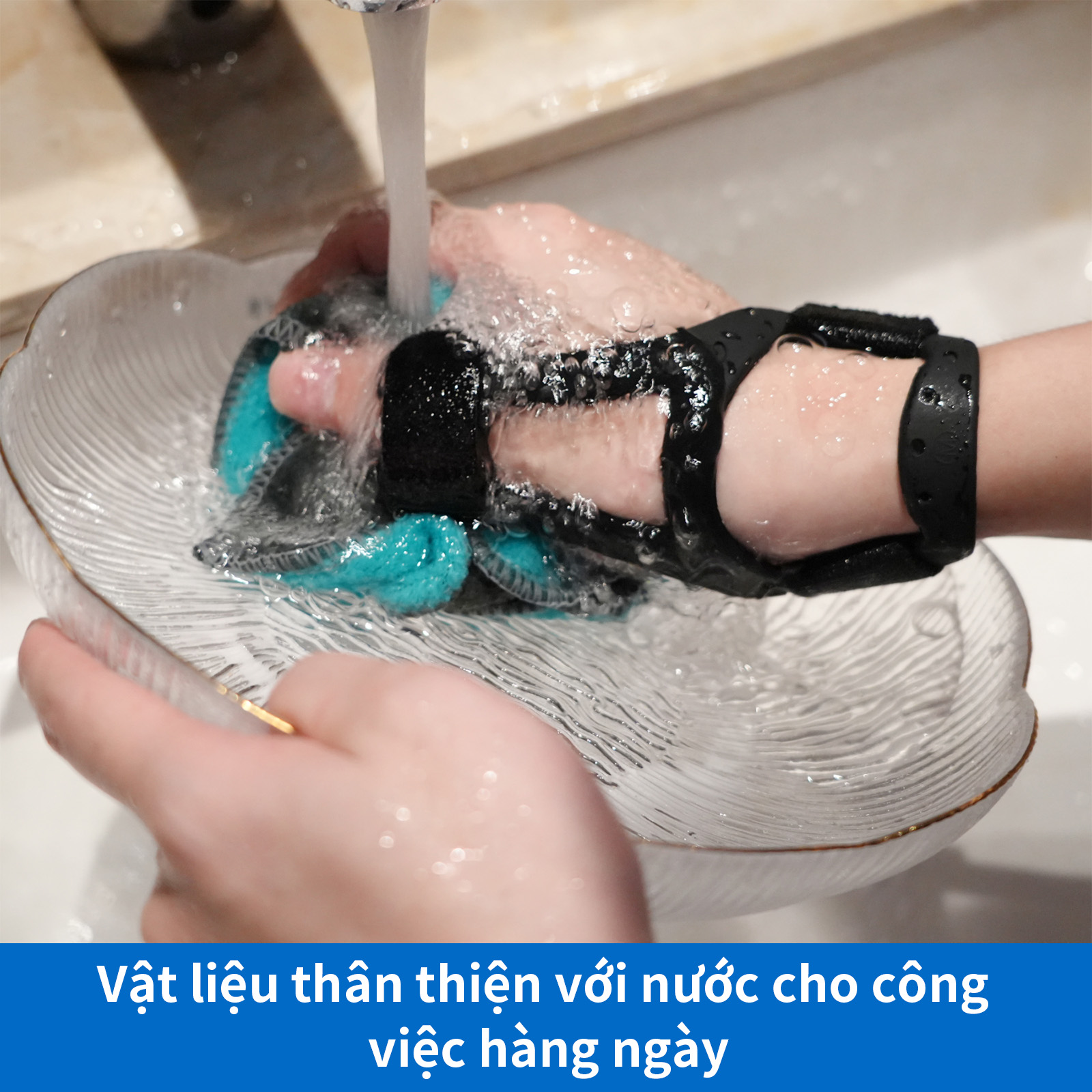 Mô tả Dụng cụ hỗ trợ ngón tay cái VELPEAU chất liệu silicon - Nẹp ổn định bán cứng không thấm nước cho viêm gân, De Quervains, Viêm khớp, Trigger Finger, phù hợp với cả hai tay - 2