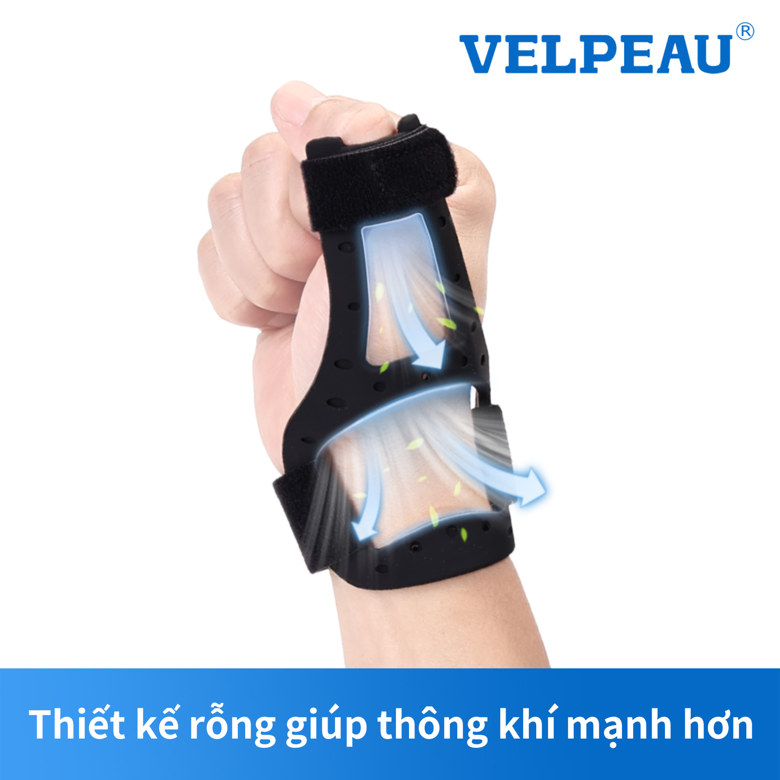 Mô tả Dụng cụ hỗ trợ ngón tay cái VELPEAU chất liệu silicon - Nẹp ổn định bán cứng không thấm nước cho viêm gân, De Quervains, Viêm khớp, Trigger Finger, phù hợp với cả hai tay - 3