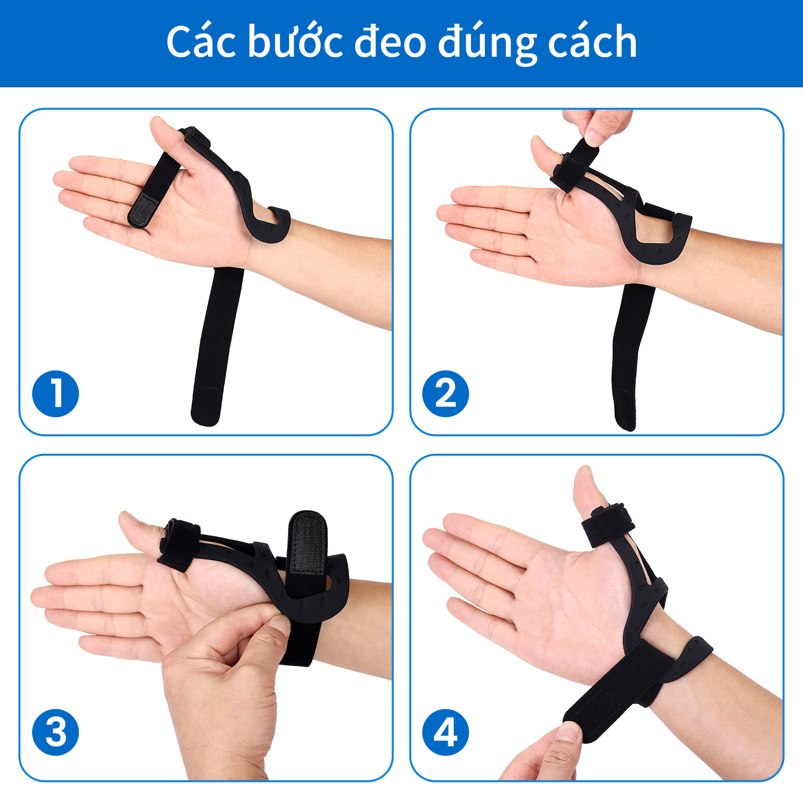 Mô tả Dụng cụ hỗ trợ ngón tay cái VELPEAU chất liệu silicon - Nẹp ổn định bán cứng không thấm nước cho viêm gân, De Quervains, Viêm khớp, Trigger Finger, phù hợp với cả hai tay - 12