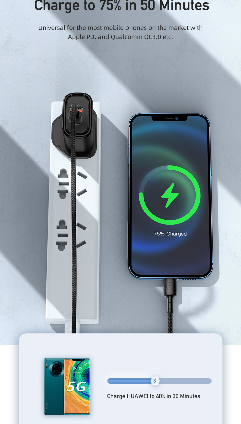 Mô tả Bộ sạc Awei PD6 củ sạc nhanh 20W chính hãng cho phone 14 13 12 11 - 3