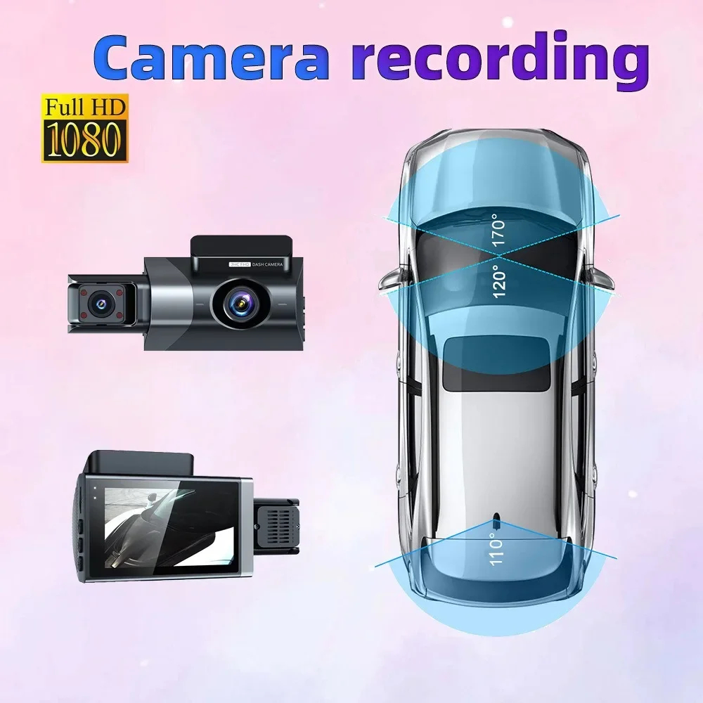 Mô tả Ekleva WiFi Xe Dashcam HD 1080P Cam Hộp Đen 3 Kênh Dvr Với WiFi Đỗ Xe Video Đảo Chiều Hình Ảnh Camera Ô Tô Đầu Ghi Video - 2