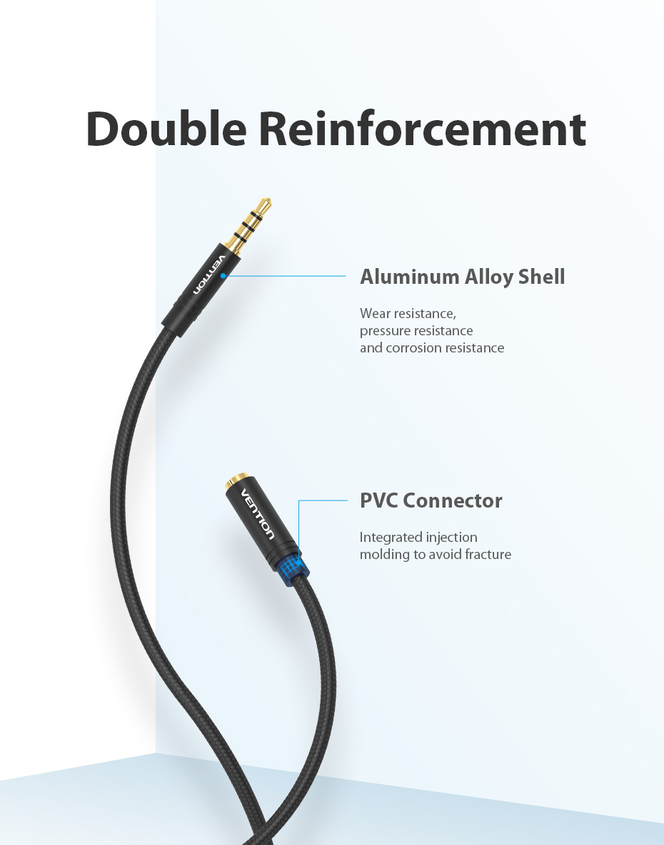 Mô tả Dây nối dài cổng 3.5mm aux Vention Đầu mạ vàng cáp dài TPE 1m 2m dùng cho Tai Nghe loa jack 3.5 mm - 6